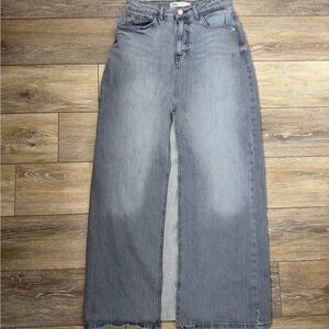 Zara Light Gray Denim Maxi Skirt Sz XS